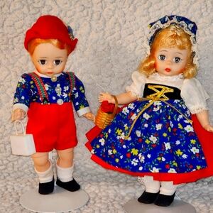MADAME ALEXANDER Hansel and Gretel Storyland 8" Dolls Vintage Set of 2